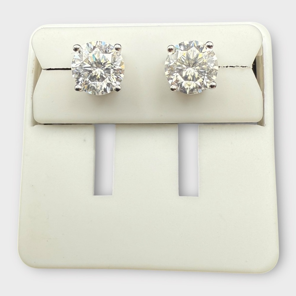Moissannite .925 Silver Solitaire Earrings